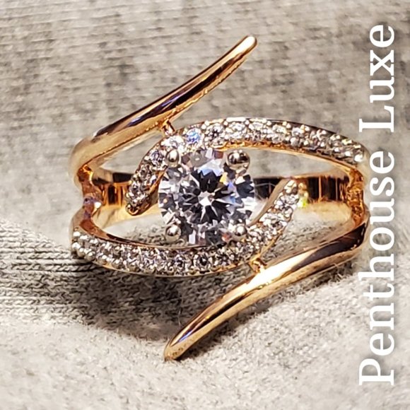 FINAL RESTOCK!! 14K Rose Gold Plated Zirconia Crystal Ring - Picture 3 of 5